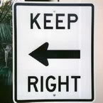 Keep right?